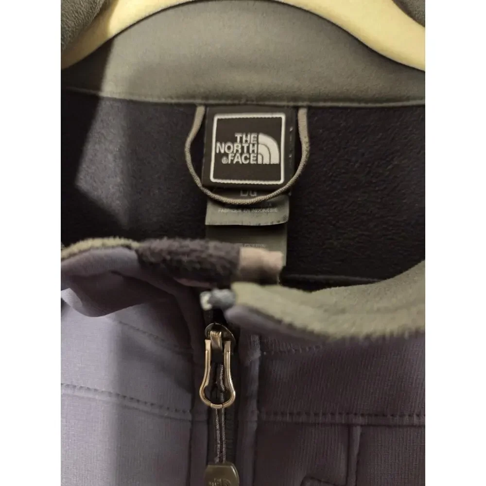The North Face TNF Apex Gray Softshell Jacket Mens Size Large Full Zip Outdoors
